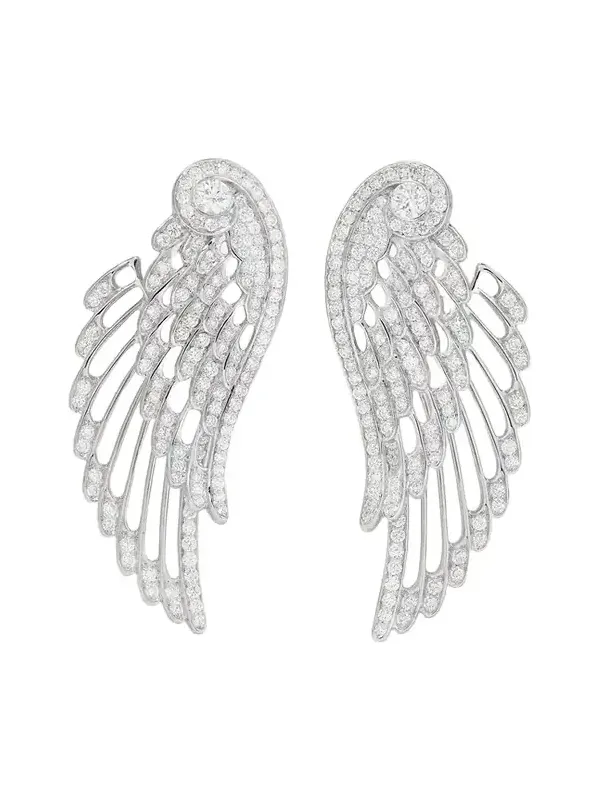 Wings Embrace 18-karat White Gold Diamond Earrings Wings Embrace 18-karat White Gold Diamond Earrings