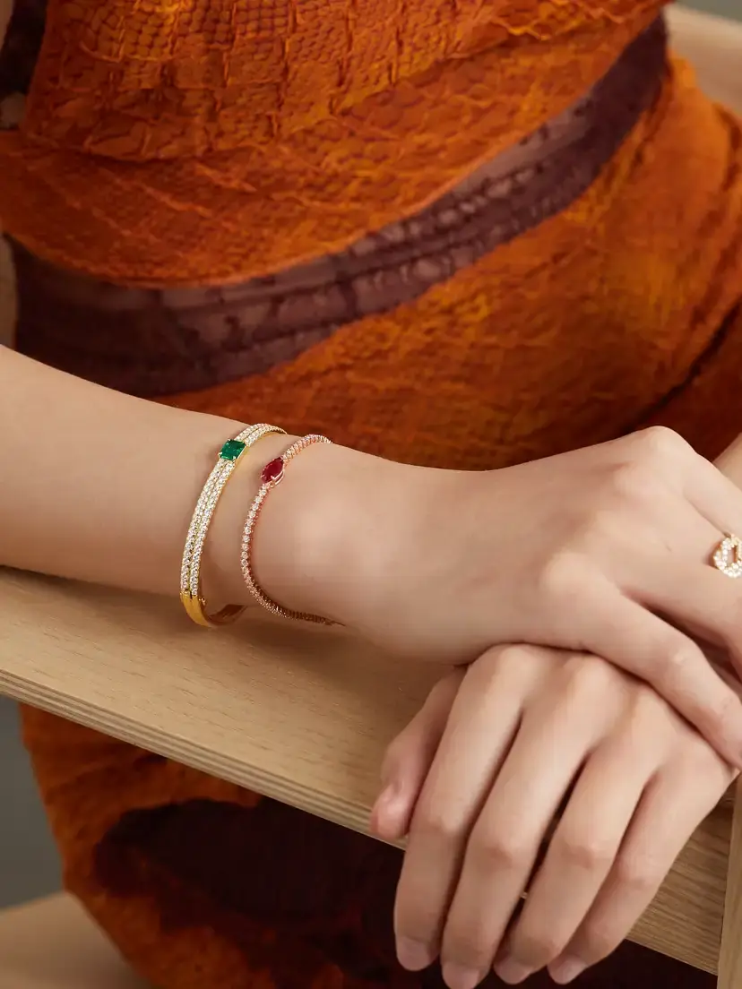 Anita Ko Hepburn 18-karat Rose Gold, Diamond And Ruby Bracelet | Thumbnail 2