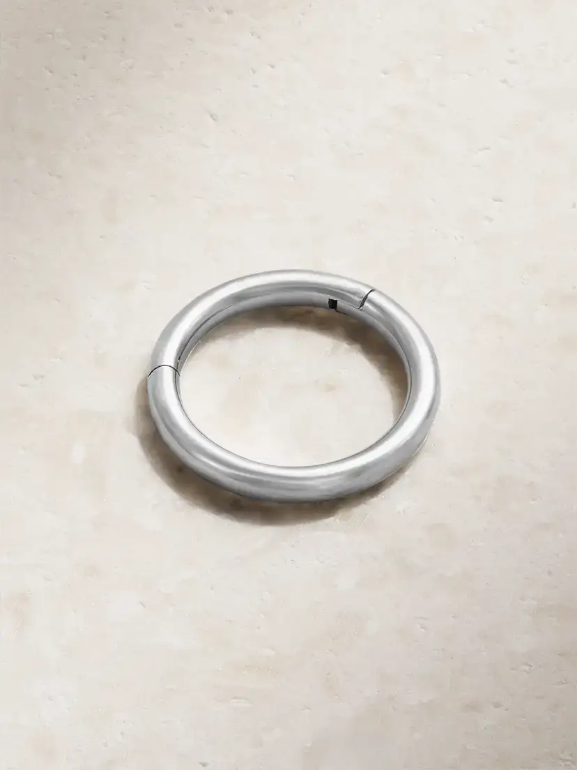 MARIA TASH 6.5mm 14-karat White Gold Hoop Earring | Image 1 MARIA TASH 6.5mm 14-karat White Gold Hoop Earring | Image 1