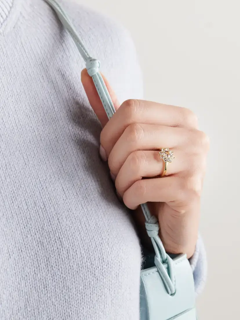 Jennifer Meyer Small 18-karat Gold, Aquamarine And Morganite Ring | Thumbnail 2 Jennifer Meyer Small 18-karat Gold, Aquamarine And Morganite Ring | Thumbnail 2
