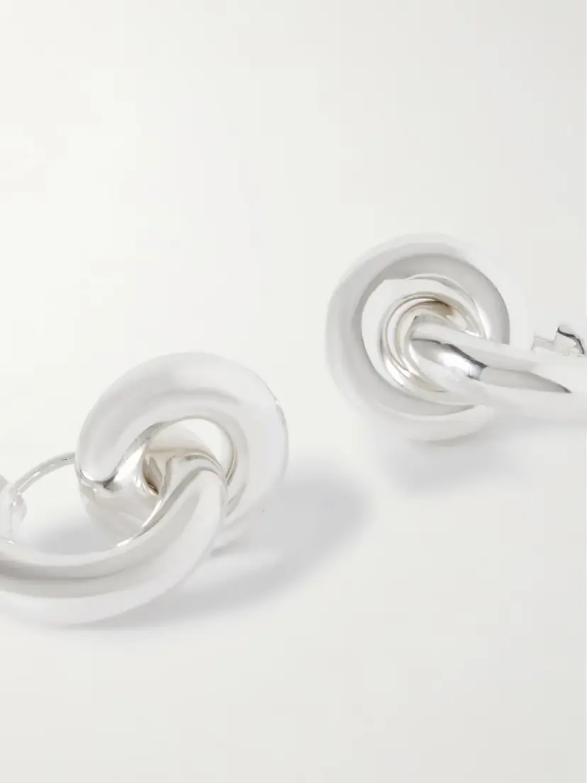 LIÉ STUDIO The Esther Silver-plated Hoop Earrings | Thumbnail 4 LIÉ STUDIO The Esther Silver-plated Hoop Earrings | Thumbnail 4