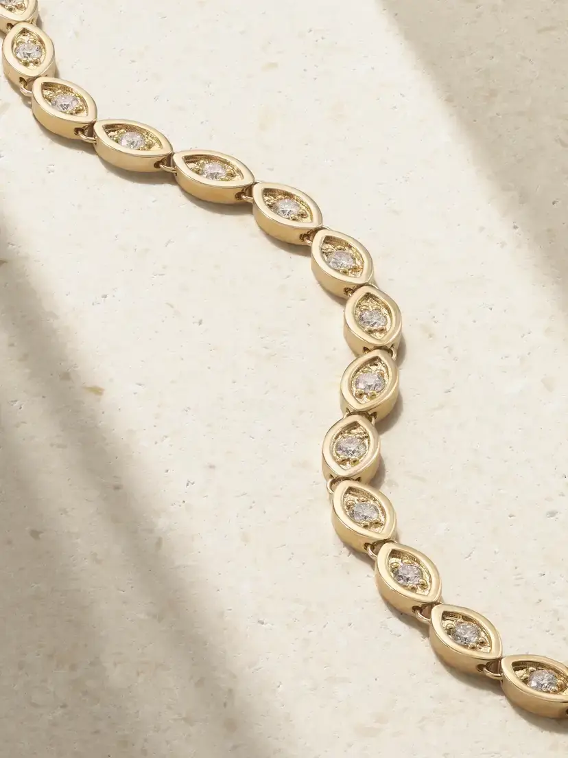 Sydney Evan Evil Eye 14-karat Gold Diamond Bracelet | Thumbnail 4 Sydney Evan Evil Eye 14-karat Gold Diamond Bracelet | Thumbnail 4