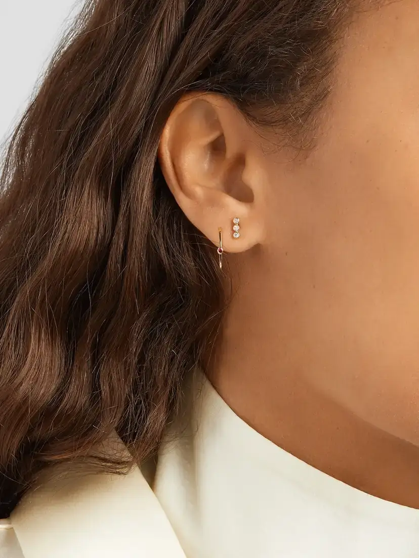 Jennifer Meyer 18-karat Gold Diamond Earrings | Thumbnail 2 Jennifer Meyer 18-karat Gold Diamond Earrings | Thumbnail 2