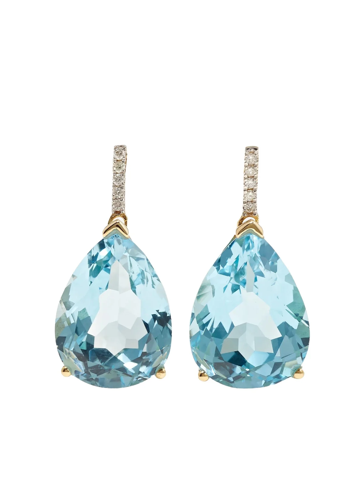 14-karat Gold, Topaz And Diamond Earrings - Blue