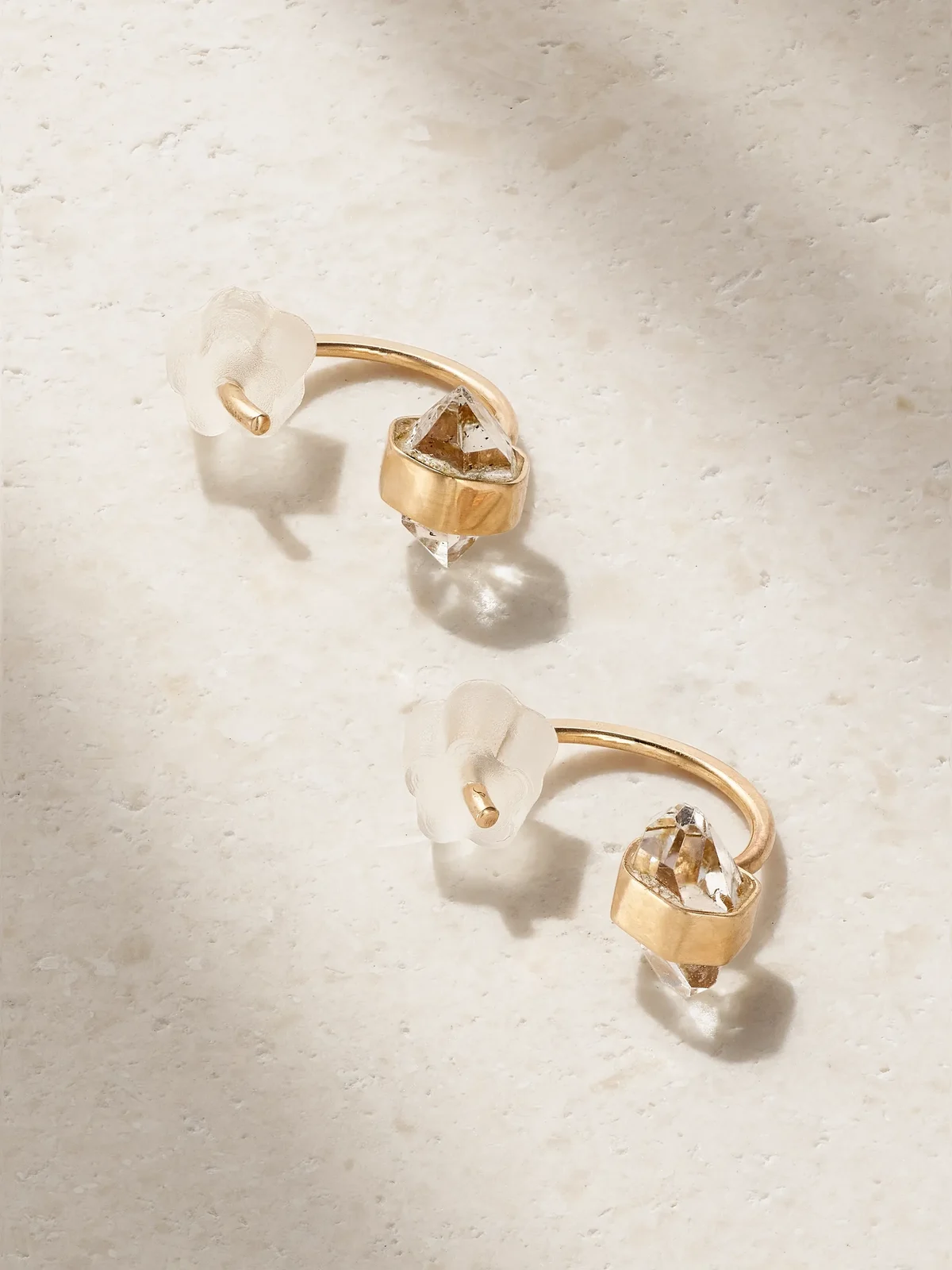 14-karat Recycled Gold Herkimer Diamond Earrings