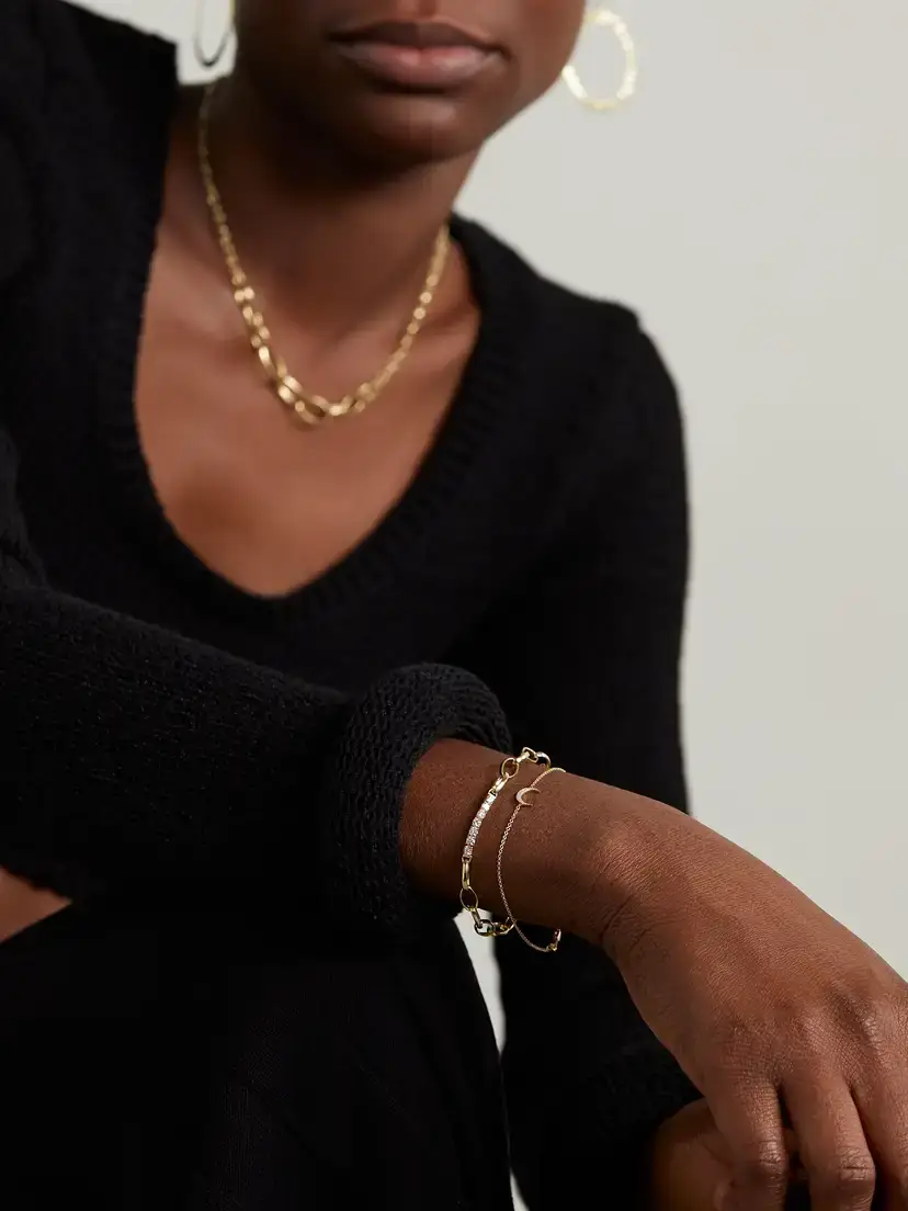 Jennifer Meyer Mini Carson 18-karat Gold Diamond Bracelet | Thumbnail 5 Jennifer Meyer Mini Carson 18-karat Gold Diamond Bracelet | Thumbnail 5