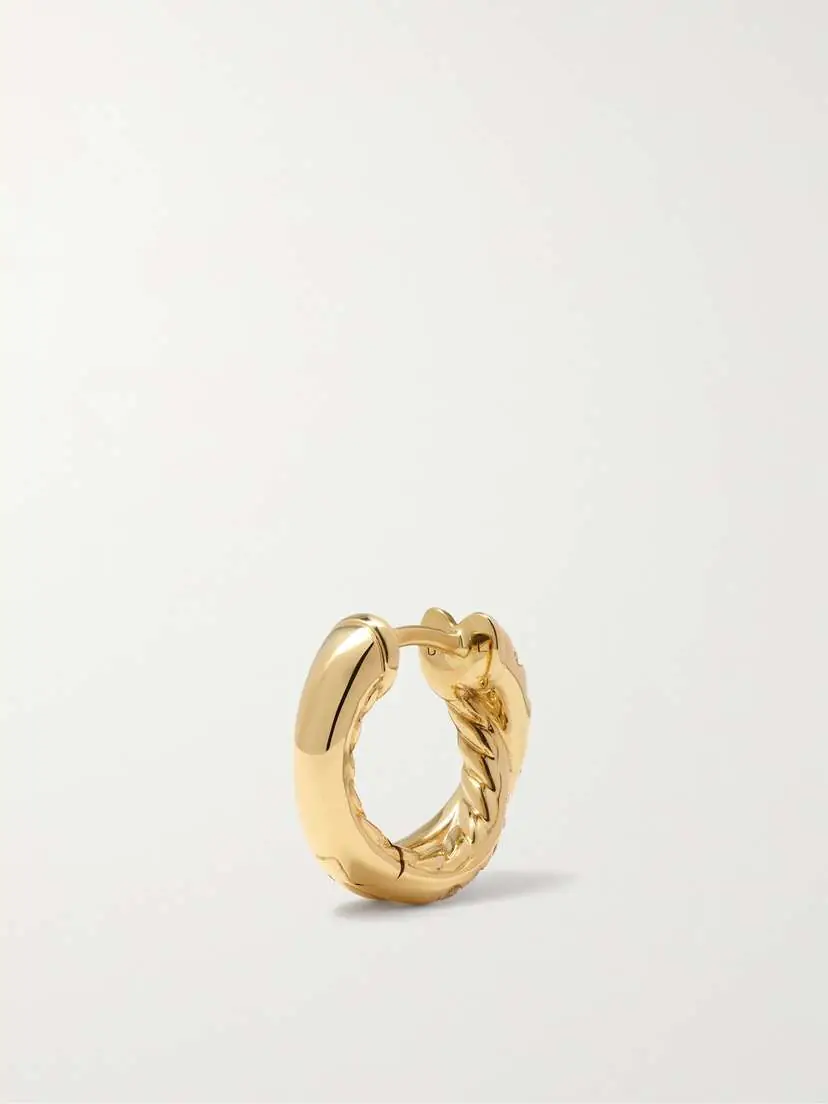 David Yurman Crossover 18-karat Gold Diamond Hoop Earrings | Thumbnail 3
