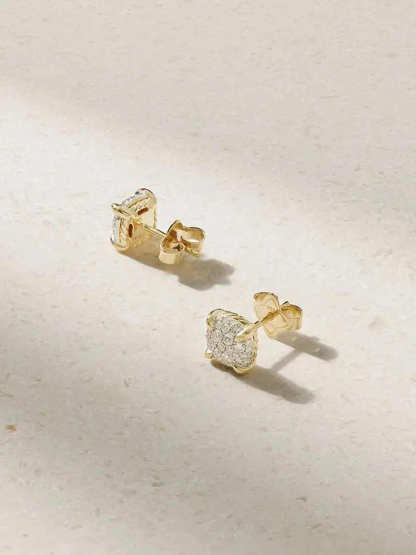 David Yurman Châtelaine 18-karat Gold Diamond Earrings | Thumbnail 3 David Yurman Châtelaine 18-karat Gold Diamond Earrings | Thumbnail 3