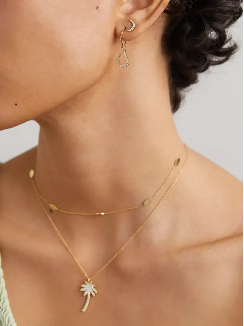 Jennifer Meyer Mini Carson 18-karat Gold Diamond Earrings | Thumbnail 4