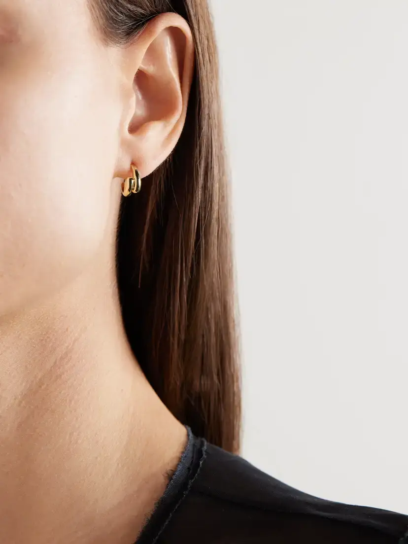 Jennifer Meyer Double Dome Mini 18-karat Gold Earrings | Thumbnail 2 Jennifer Meyer Double Dome Mini 18-karat Gold Earrings | Thumbnail 2
