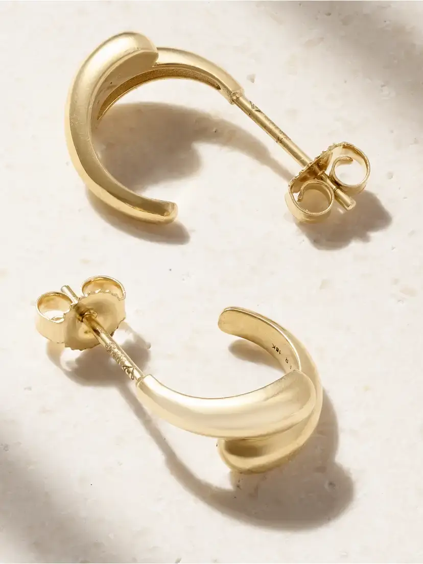 Jennifer Meyer Double Dome Mini 18-karat Gold Earrings | Thumbnail 3 Jennifer Meyer Double Dome Mini 18-karat Gold Earrings | Thumbnail 3