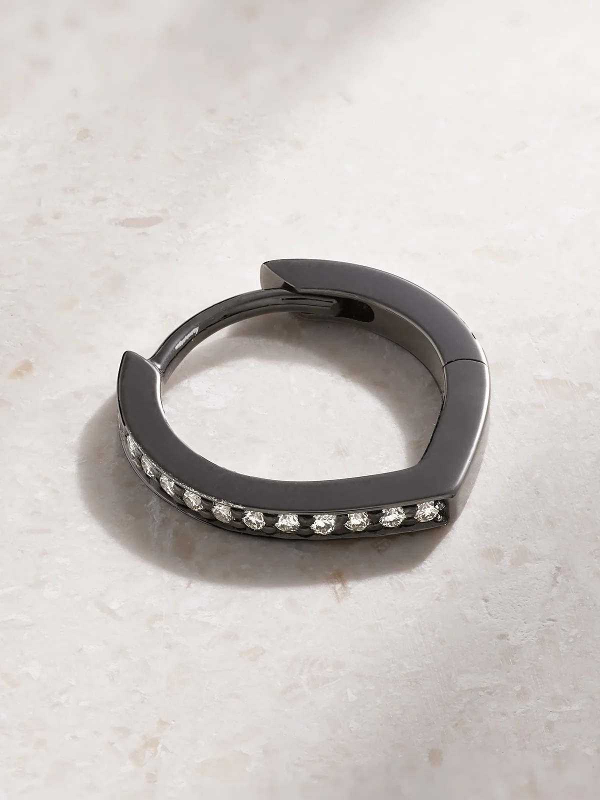 Antifer 18-karat Black Gold-washed Diamond Earring