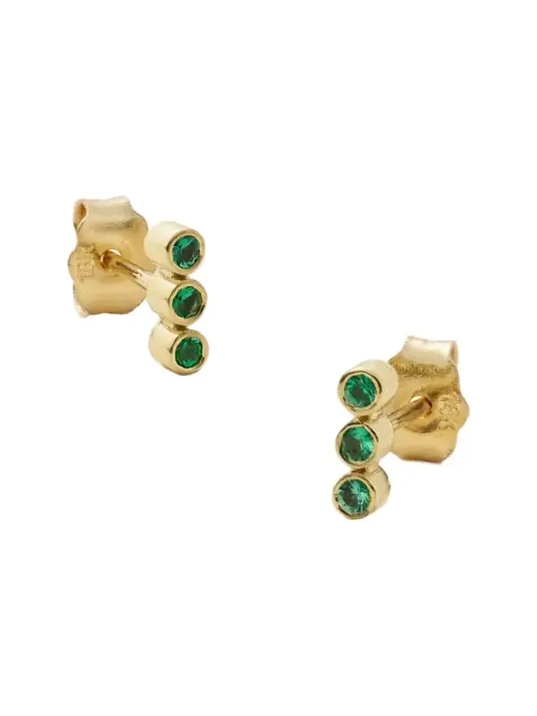 18-karat Gold Emerald Earrings 18-karat Gold Emerald Earrings