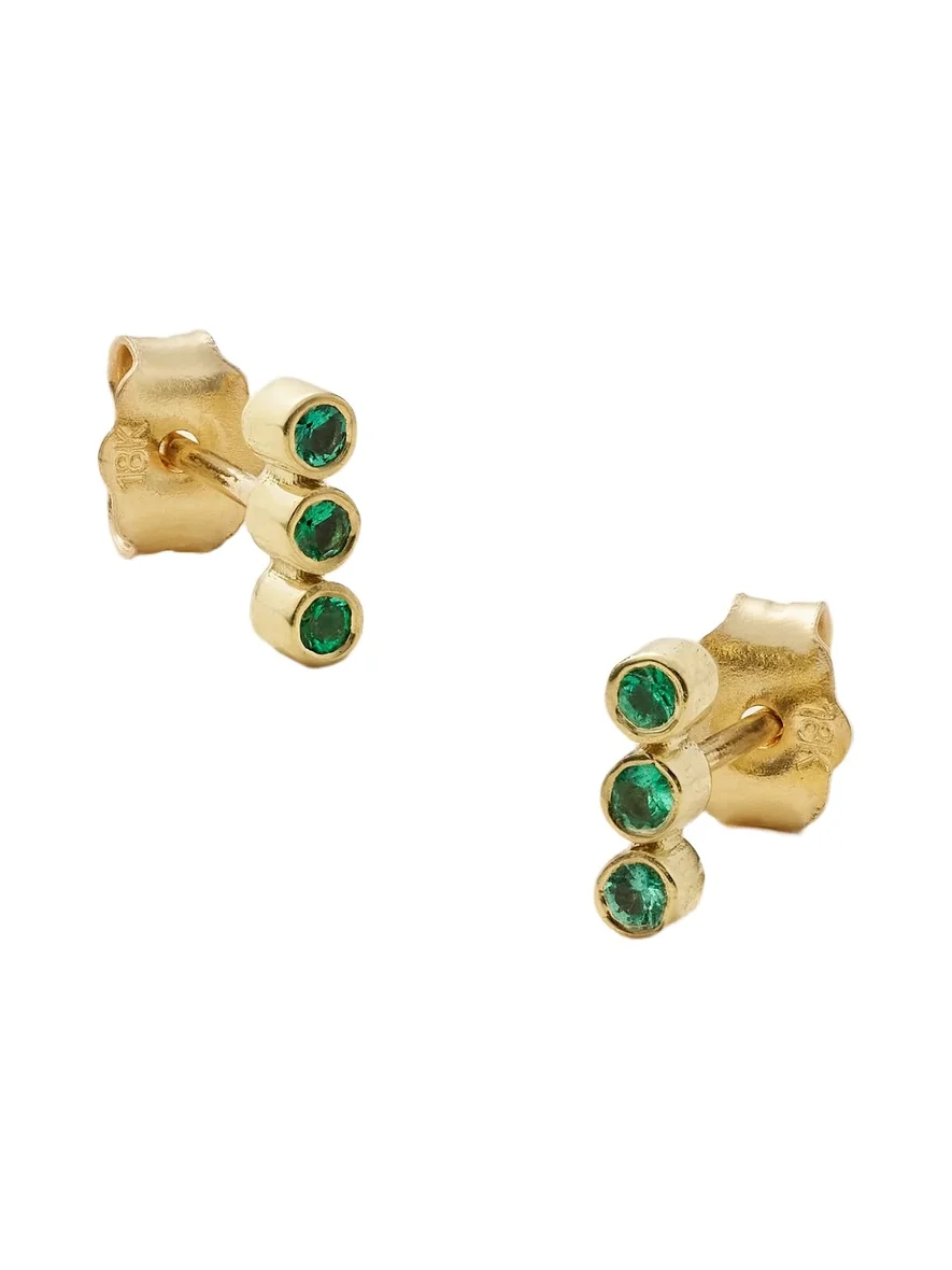 18-karat Gold Emerald Earrings