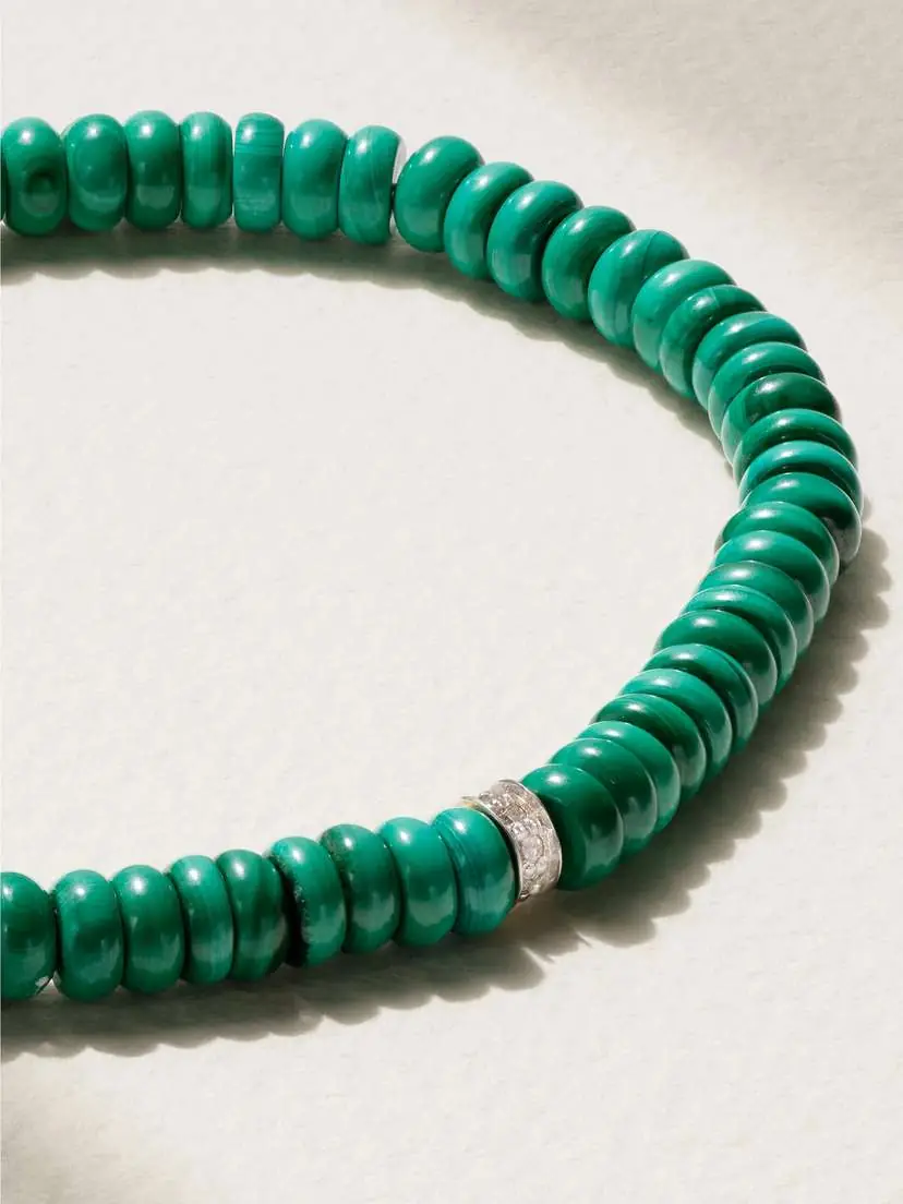 Mateo 14-karat Gold, Malachite And Diamond Bracelet - Green | Thumbnail 4 Mateo 14-karat Gold, Malachite And Diamond Bracelet - Green | Thumbnail 4