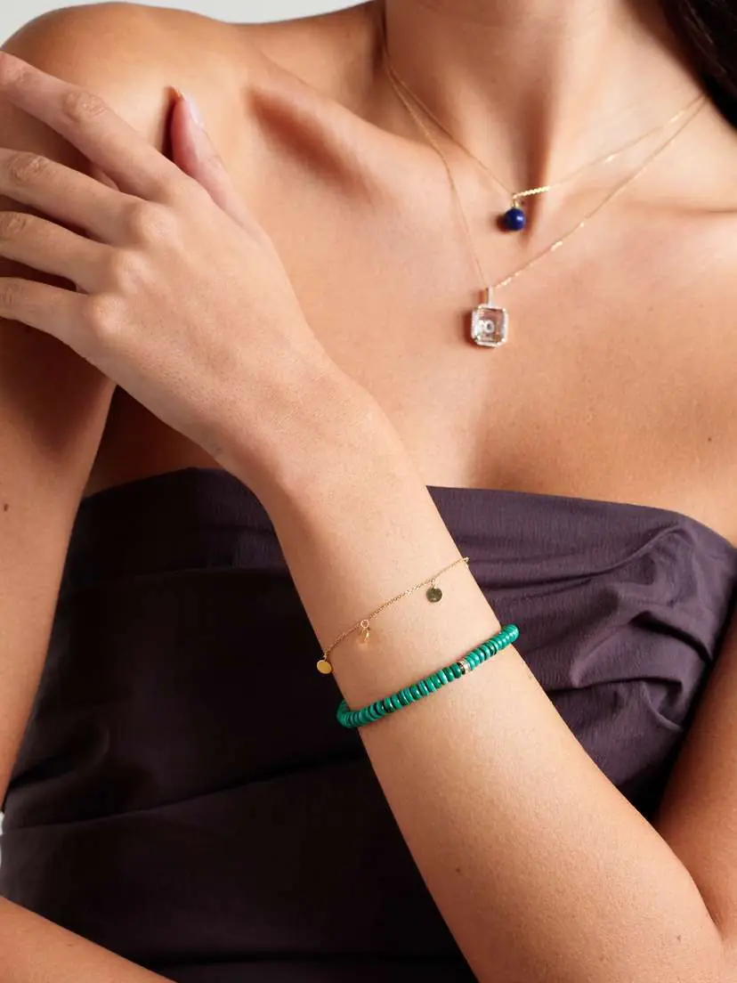 Mateo 14-karat Gold, Malachite And Diamond Bracelet - Green | Thumbnail 5 Mateo 14-karat Gold, Malachite And Diamond Bracelet - Green | Thumbnail 5