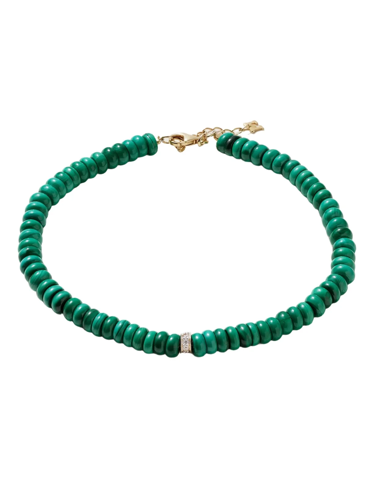 14-karat Gold, Malachite And Diamond Bracelet - Green 14-karat Gold, Malachite And Diamond Bracelet - Green
