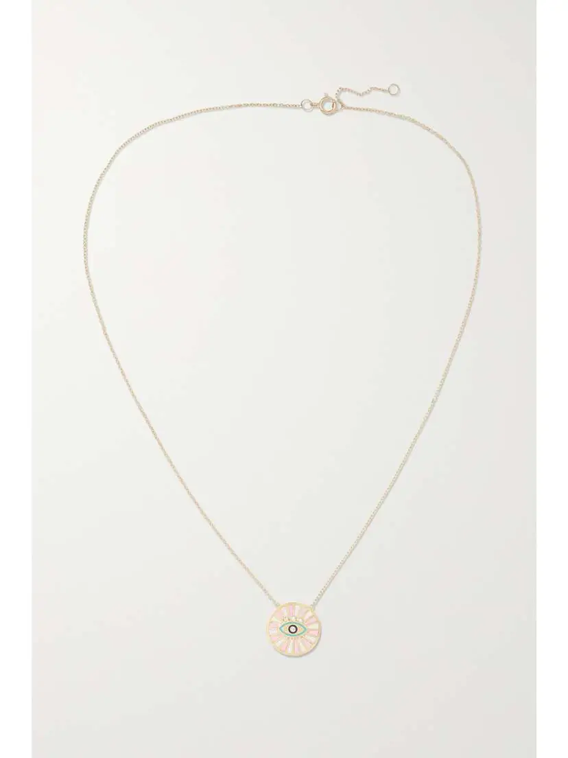 L’Atelier Nawbar Spiral Eye 18-karat Gold, Enamel And Diamond Necklace | Thumbnail 4 L’Atelier Nawbar Spiral Eye 18-karat Gold, Enamel And Diamond Necklace | Thumbnail 4