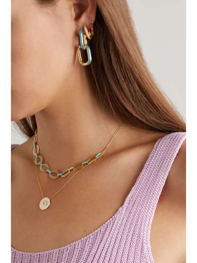 L’Atelier Nawbar Spiral Eye 18-karat Gold, Enamel And Diamond Necklace | Thumbnail 5 L’Atelier Nawbar Spiral Eye 18-karat Gold, Enamel And Diamond Necklace | Thumbnail 5