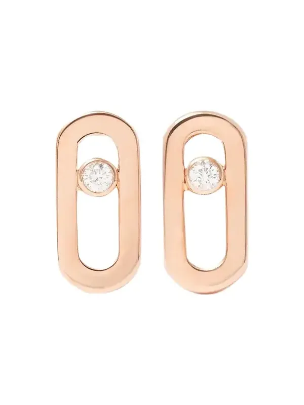 Move Uno 18-karat Rose Gold Diamond Earrings