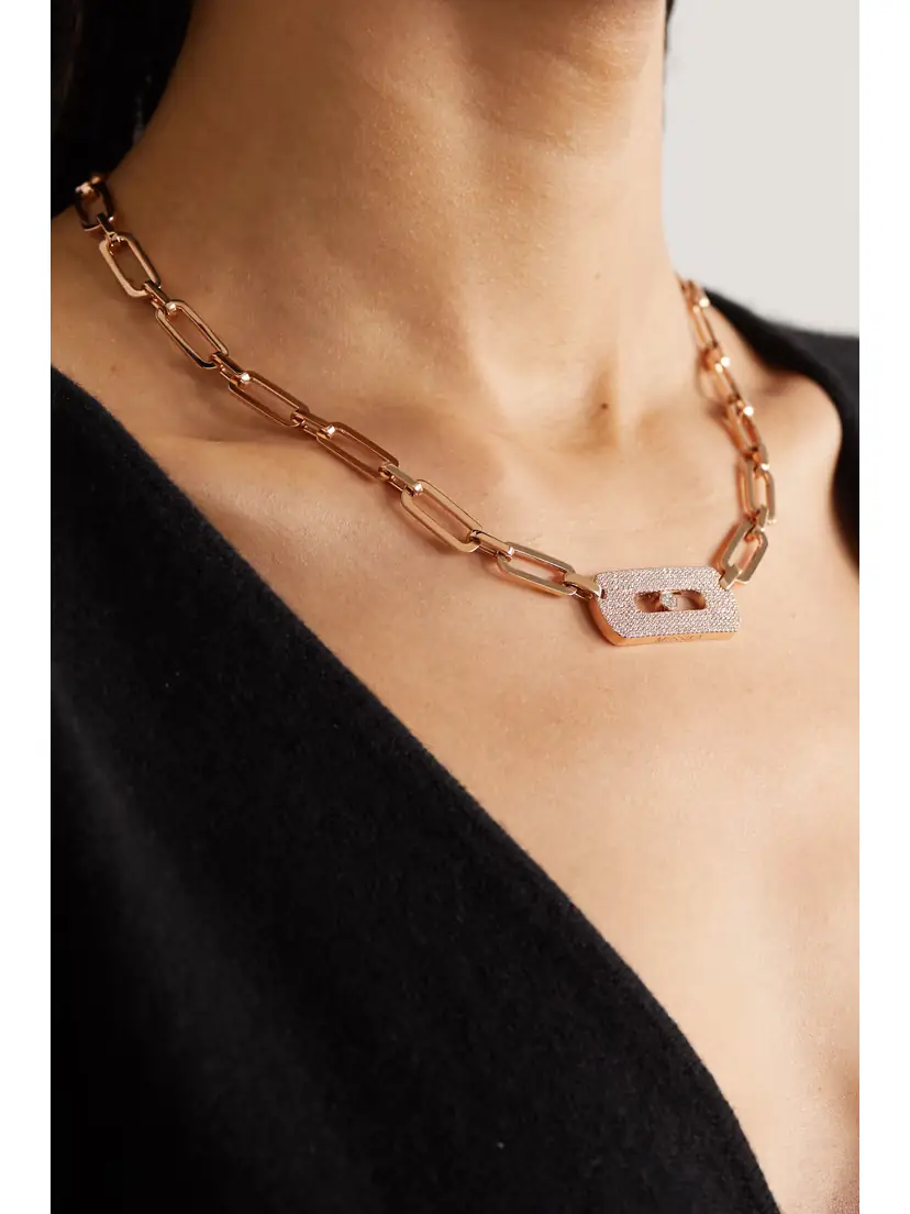Messika My Move King 18-karat Rose Gold Diamond Necklace | Thumbnail 2 Messika My Move King 18-karat Rose Gold Diamond Necklace | Thumbnail 2