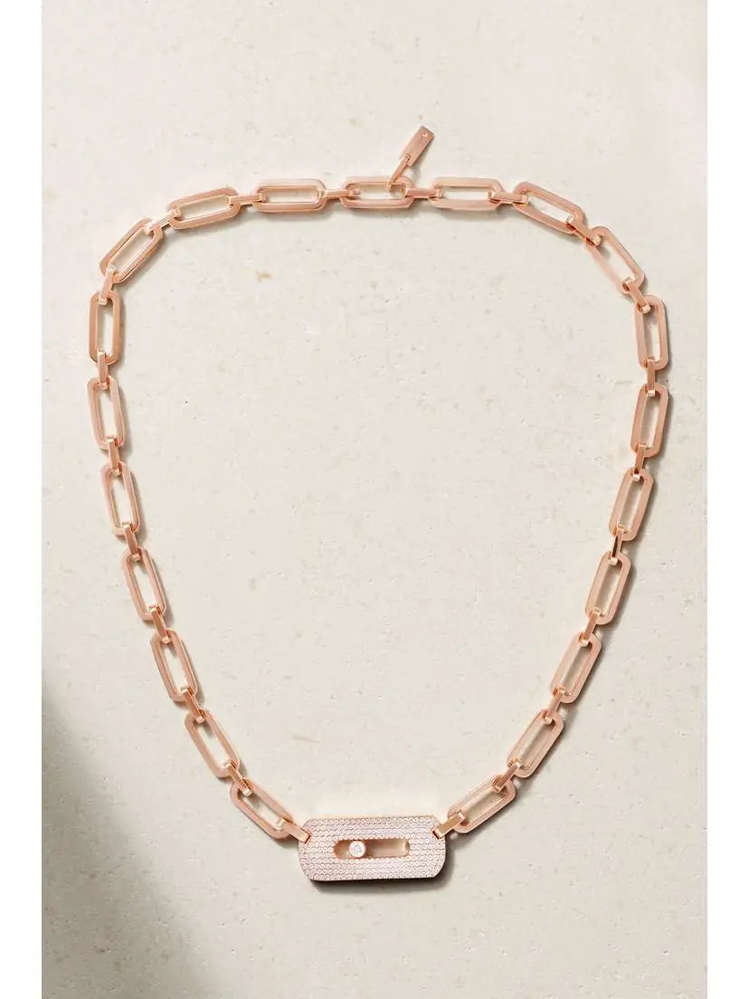 Messika My Move King 18-karat Rose Gold Diamond Necklace | Thumbnail 4 Messika My Move King 18-karat Rose Gold Diamond Necklace | Thumbnail 4