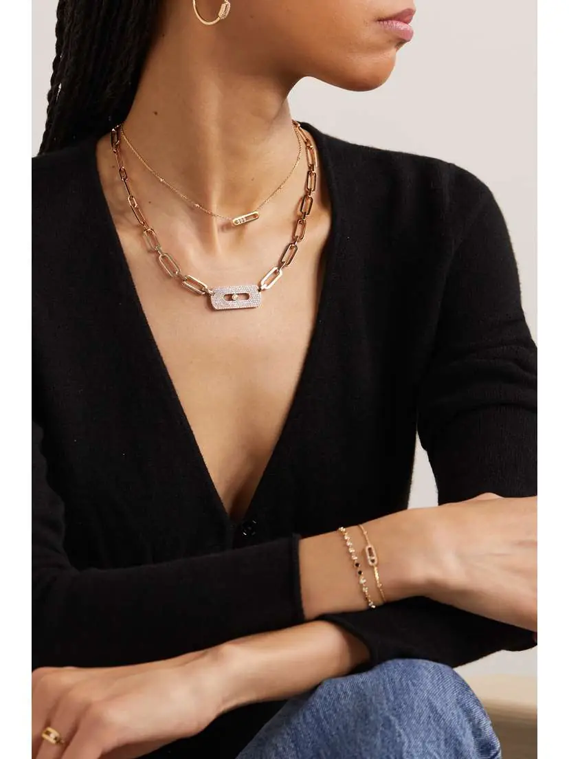 Messika My Move King 18-karat Rose Gold Diamond Necklace | Thumbnail 5 Messika My Move King 18-karat Rose Gold Diamond Necklace | Thumbnail 5