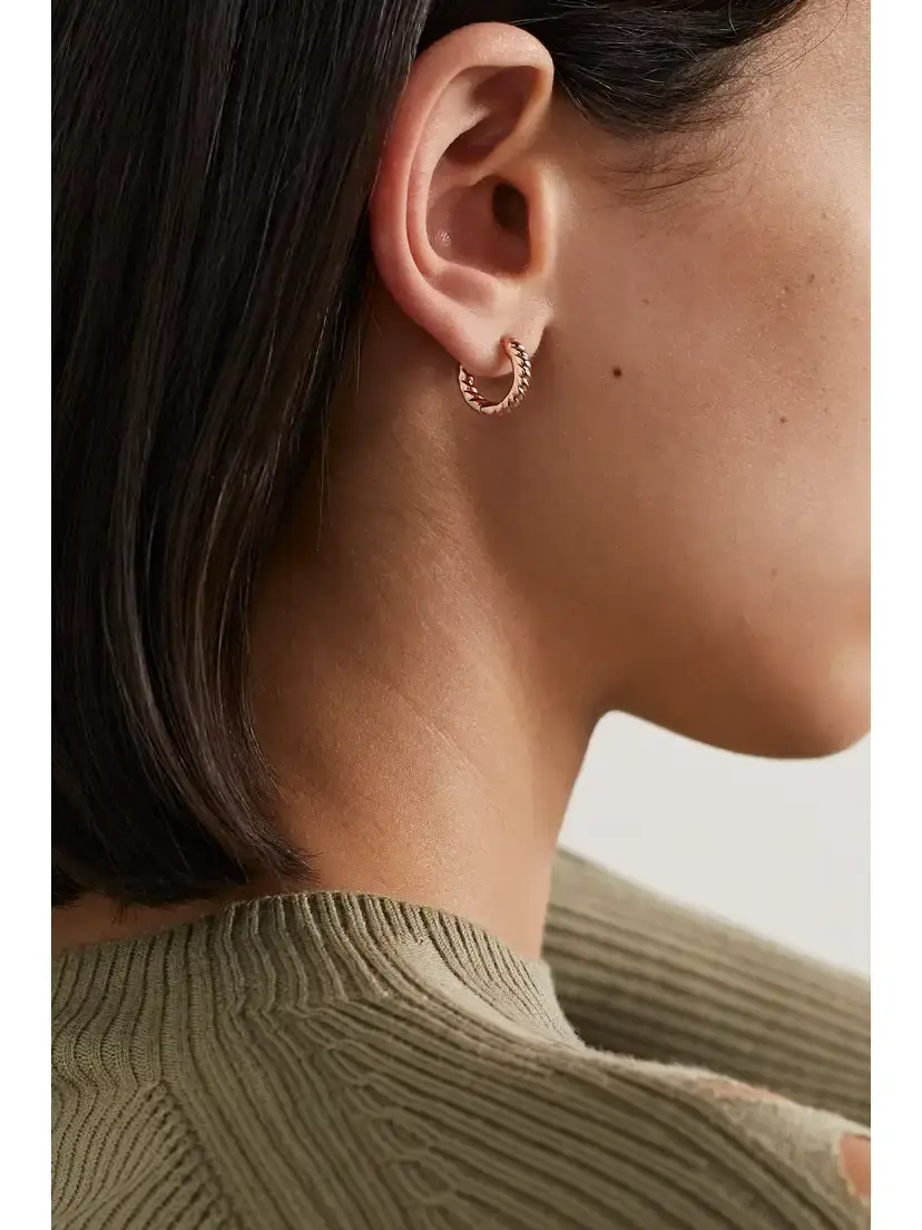Anita Ko Zoe 18-karat Rose Gold Hoop Earrings | Thumbnail 2 Anita Ko Zoe 18-karat Rose Gold Hoop Earrings | Thumbnail 2