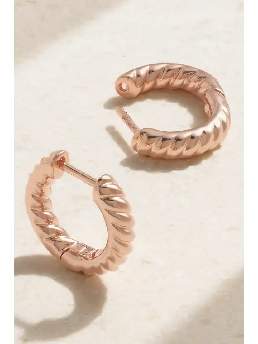 Anita Ko Zoe 18-karat Rose Gold Hoop Earrings | Thumbnail 3 Anita Ko Zoe 18-karat Rose Gold Hoop Earrings | Thumbnail 3