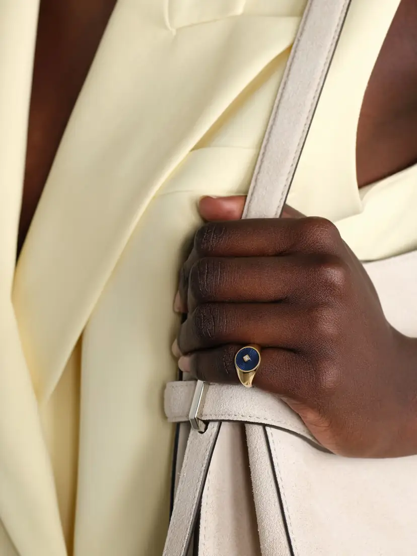 L’Atelier Nawbar Radiate Eternity 18-karat Gold, Enamel And Diamond Signet Ring | Thumbnail 3 L’Atelier Nawbar Radiate Eternity 18-karat Gold, Enamel And Diamond Signet Ring | Thumbnail 3