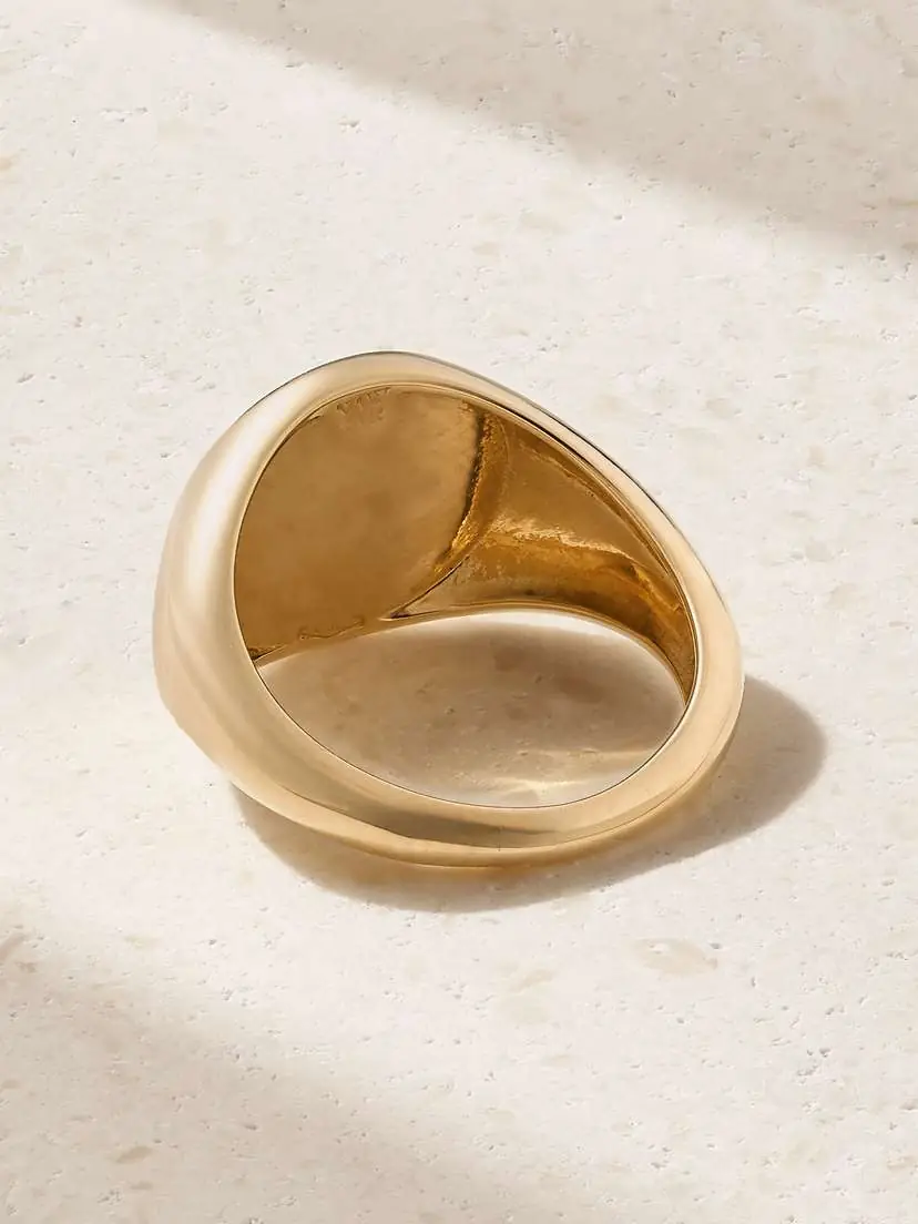 L’Atelier Nawbar Radiate Eternity 18-karat Gold, Enamel And Diamond Signet Ring | Thumbnail 4 L’Atelier Nawbar Radiate Eternity 18-karat Gold, Enamel And Diamond Signet Ring | Thumbnail 4