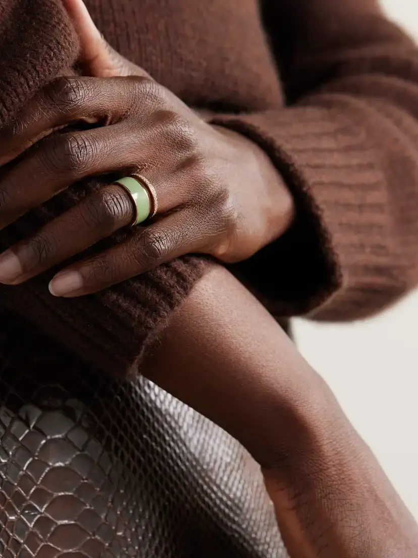Repossi Berbere Chromatic 18-karat Rose Gold, Enamel And Diamond Ring | Thumbnail 3 Repossi Berbere Chromatic 18-karat Rose Gold, Enamel And Diamond Ring | Thumbnail 3