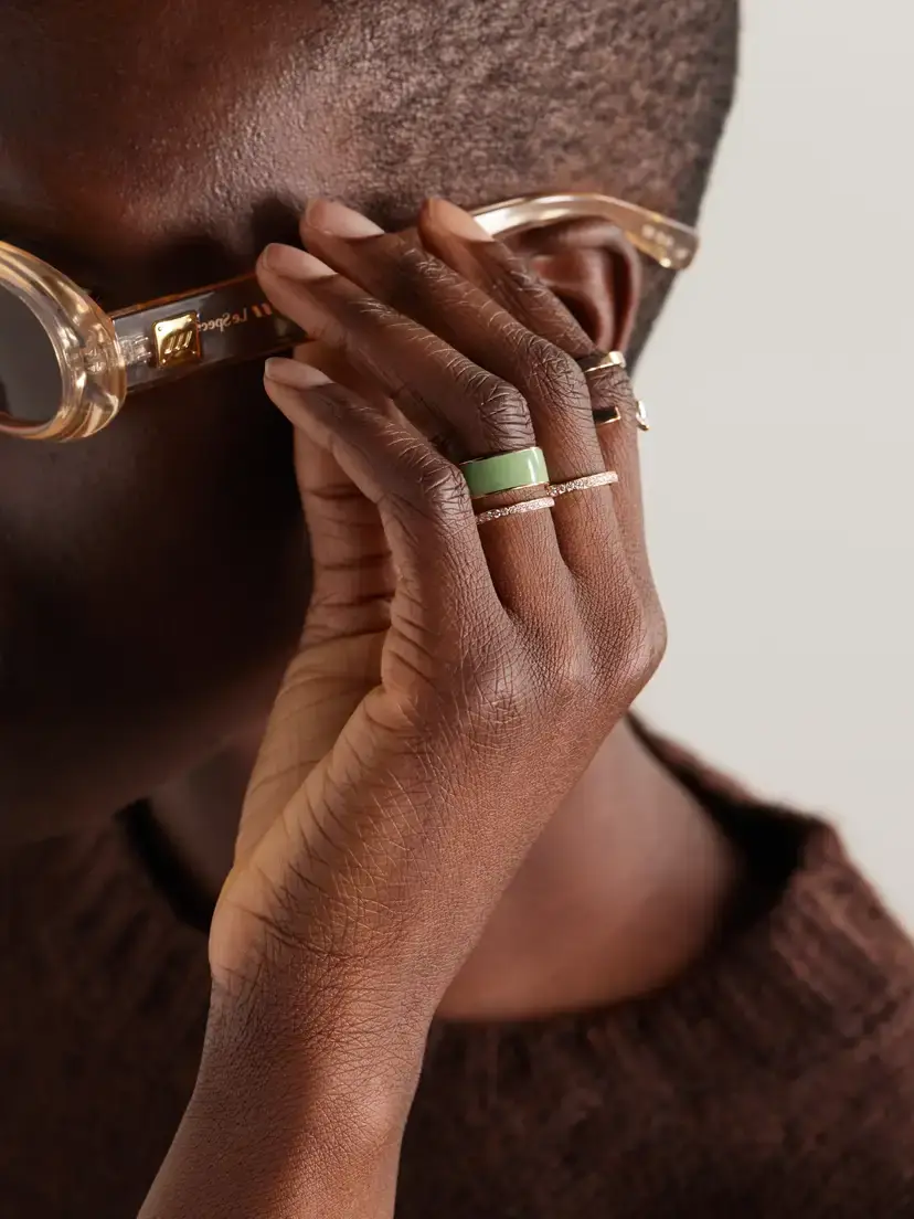 Repossi Berbere Chromatic 18-karat Rose Gold, Enamel And Diamond Ring | Thumbnail 6 Repossi Berbere Chromatic 18-karat Rose Gold, Enamel And Diamond Ring | Thumbnail 6