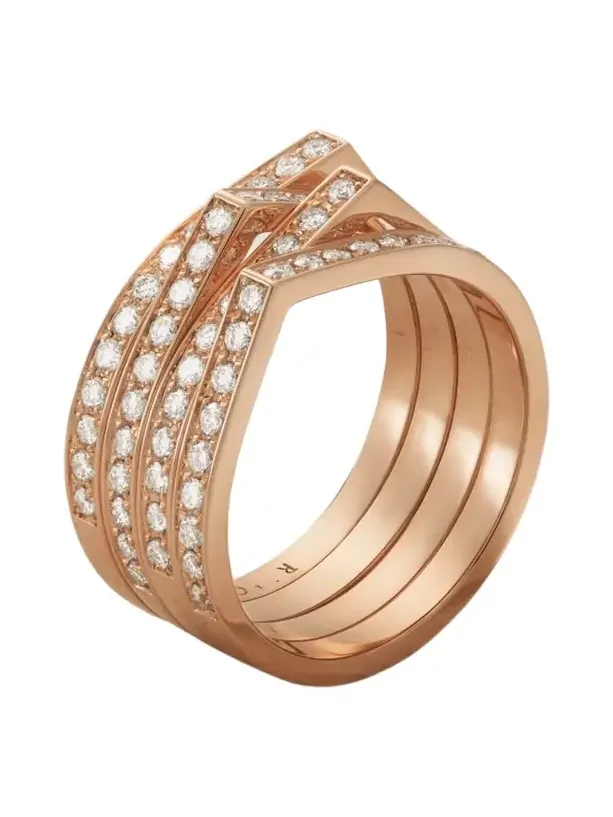 Antifer 18-karat Rose Gold Diamond Ring