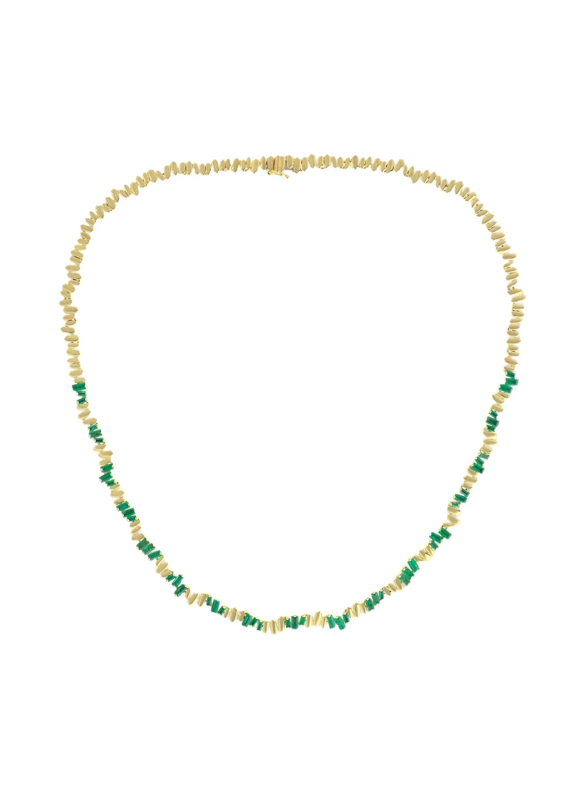 18-karat Gold Emerald Tennis Necklace