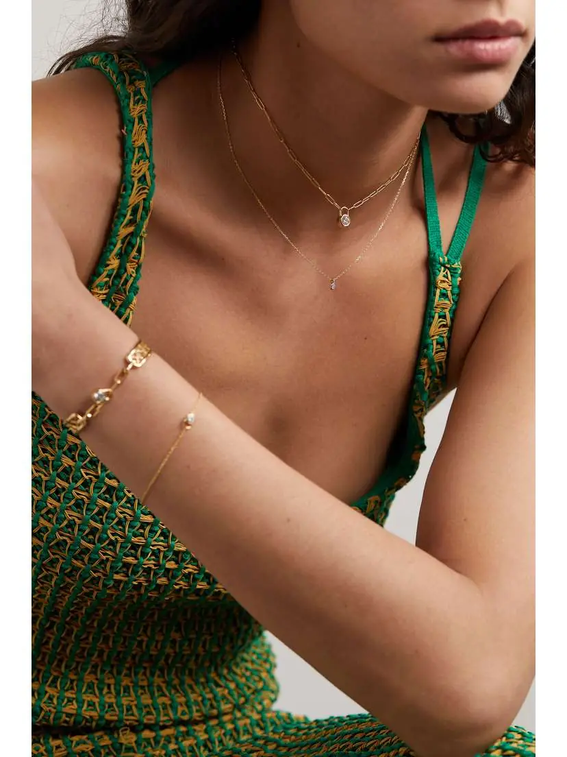 Courbet Origine 18-karat Recycled Gold, Laboratory-grown Diamond And Emerald Necklace | Thumbnail 5 Courbet Origine 18-karat Recycled Gold, Laboratory-grown Diamond And Emerald Necklace | Thumbnail 5