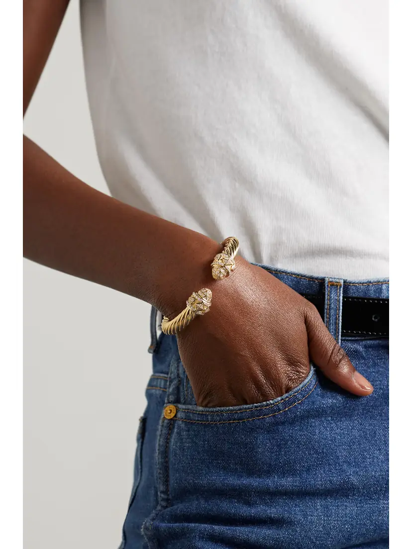 David Yurman Renaissance 18-karat Gold Diamond Cuff | Thumbnail 2 David Yurman Renaissance 18-karat Gold Diamond Cuff | Thumbnail 2