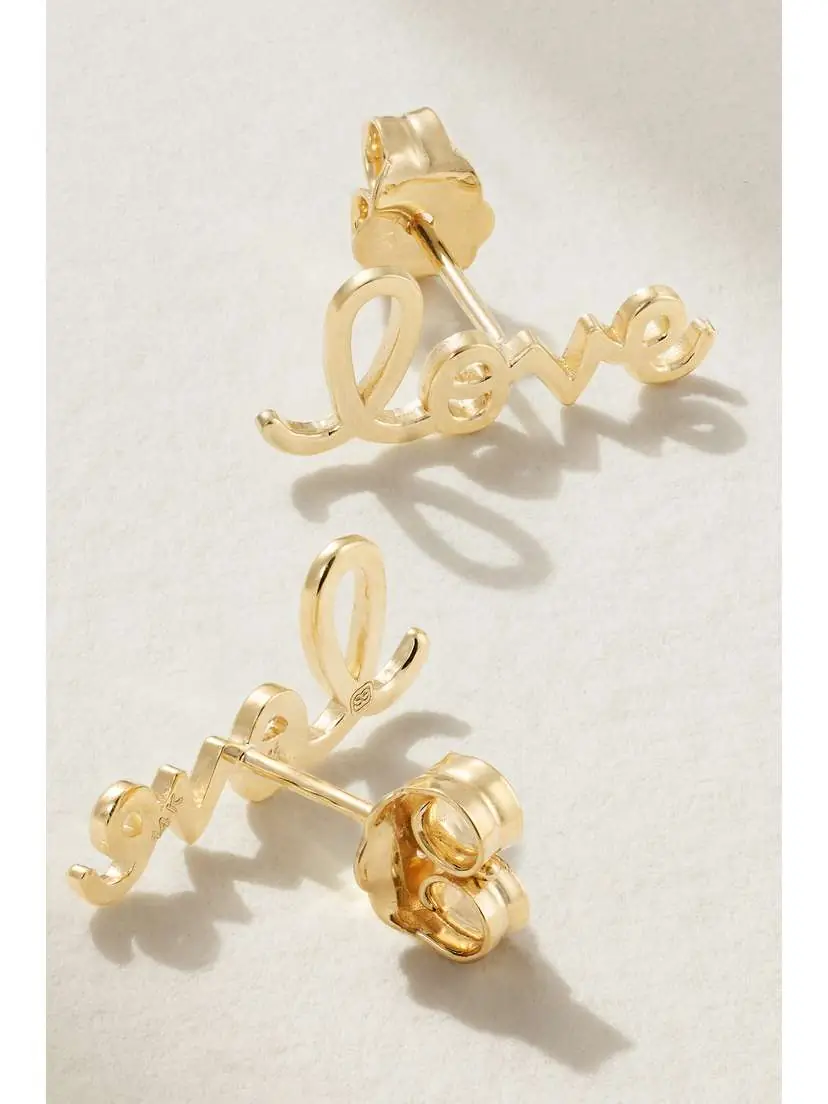 Sydney Evan Tiny Pure Love 14-karat Gold Earrings | Thumbnail 3 Sydney Evan Tiny Pure Love 14-karat Gold Earrings | Thumbnail 3