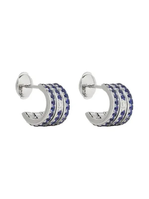 Possession 18-karat White Gold, Sapphire And Diamond Single Earring