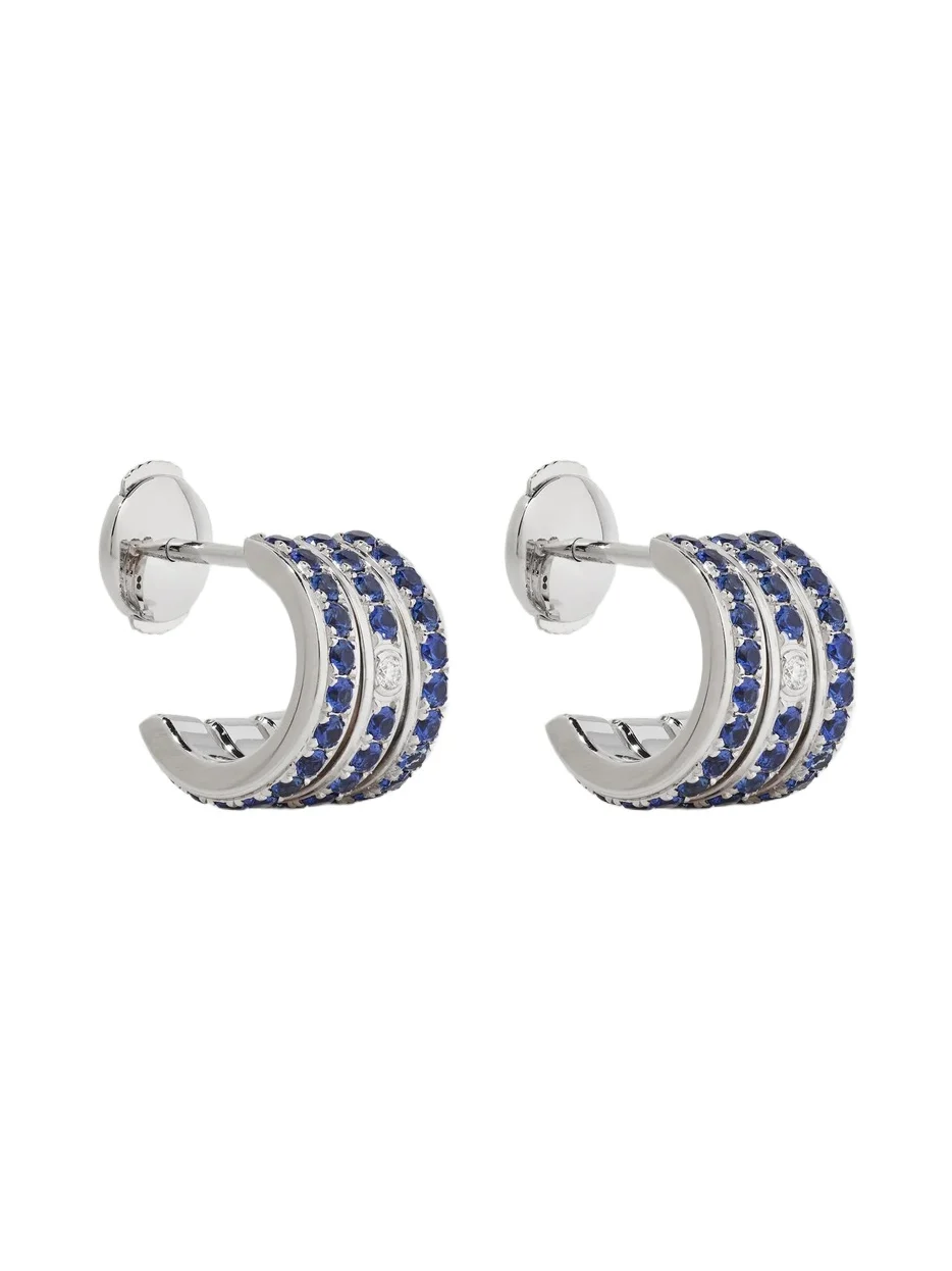 Possession 18-karat White Gold, Sapphire And Diamond Single Earring