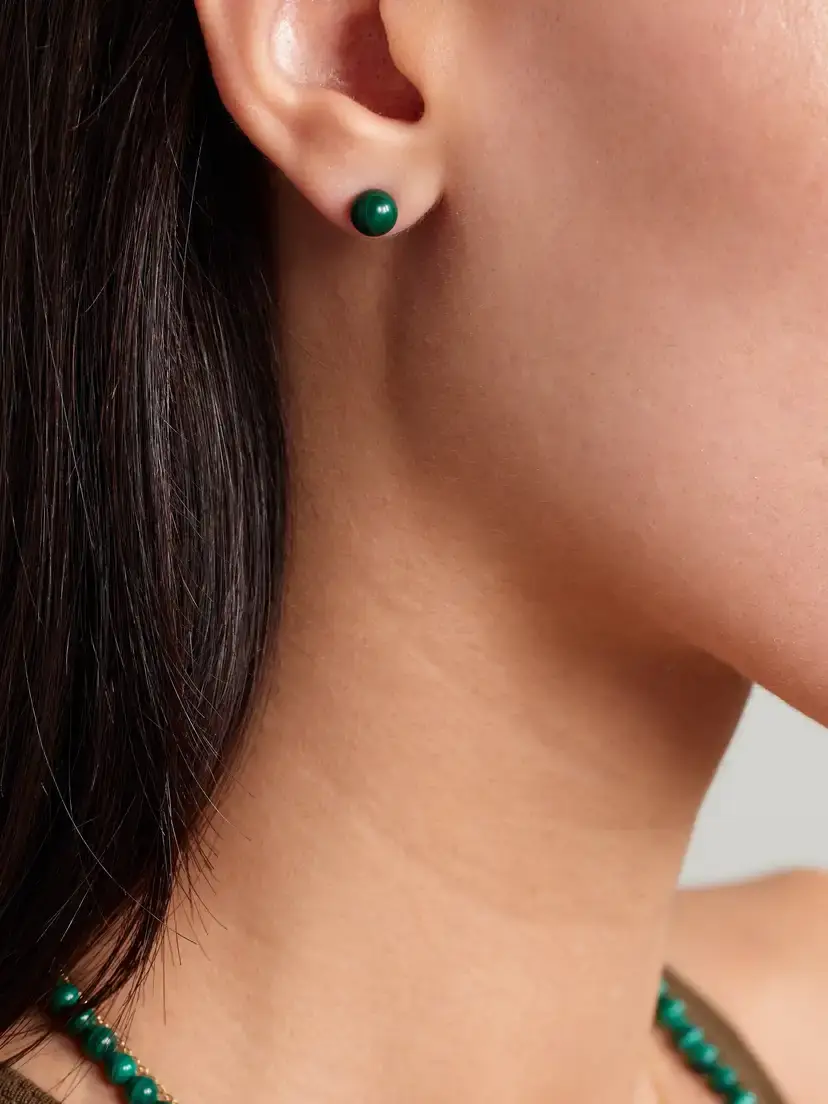 Mateo 14-karat Gold Malachite Earrings | Thumbnail 2 Mateo 14-karat Gold Malachite Earrings | Thumbnail 2