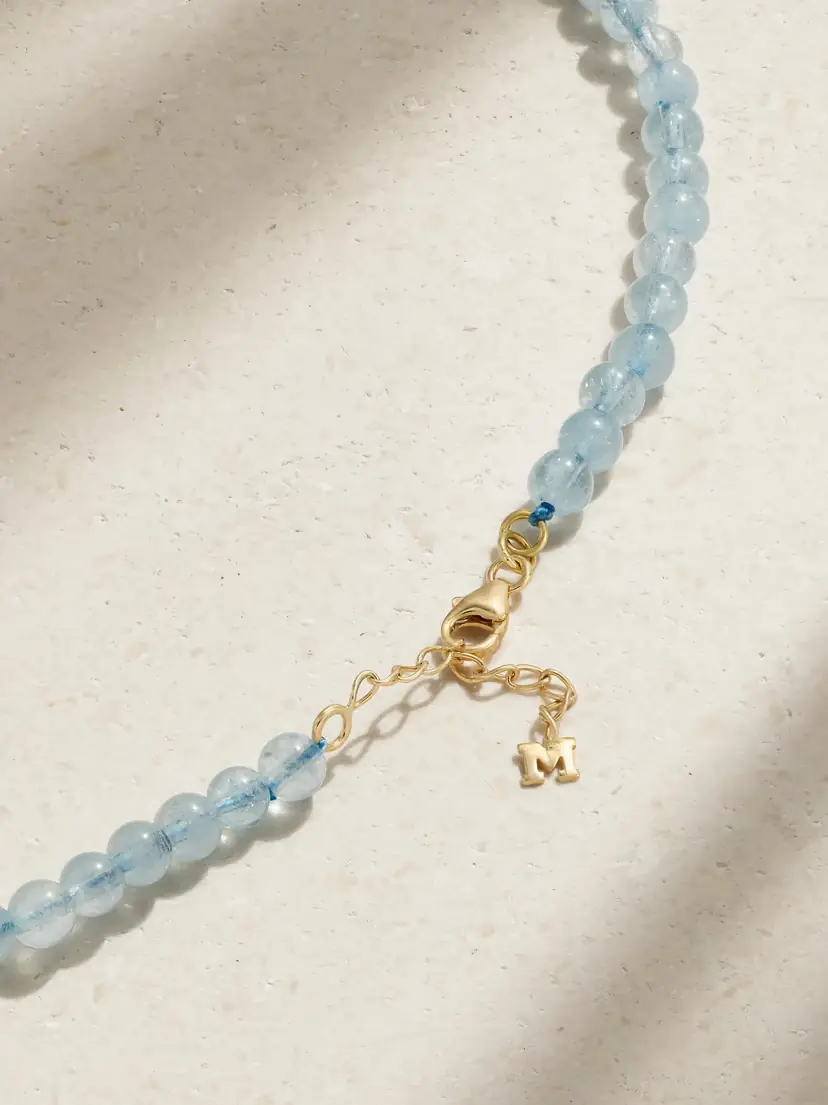 Mateo 14-karat Gold Aquamarine Necklace | Thumbnail 3