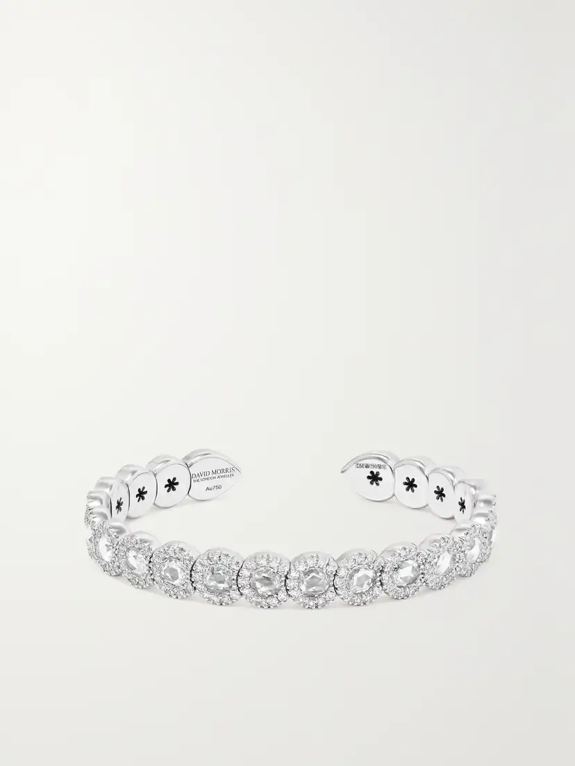 David Morris 18-karat White Gold Diamond Cuff | Thumbnail 2 David Morris 18-karat White Gold Diamond Cuff | Thumbnail 2