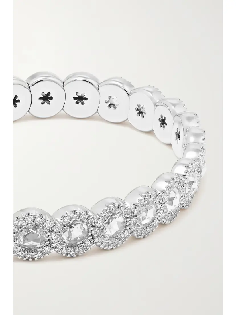 David Morris 18-karat White Gold Diamond Cuff | Thumbnail 5 David Morris 18-karat White Gold Diamond Cuff | Thumbnail 5