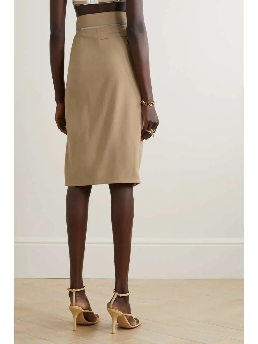 Jacquemus Bodri Zip-detailed Draped Crepe Skirt | Thumbnail 3 Jacquemus Bodri Zip-detailed Draped Crepe Skirt | Thumbnail 3
