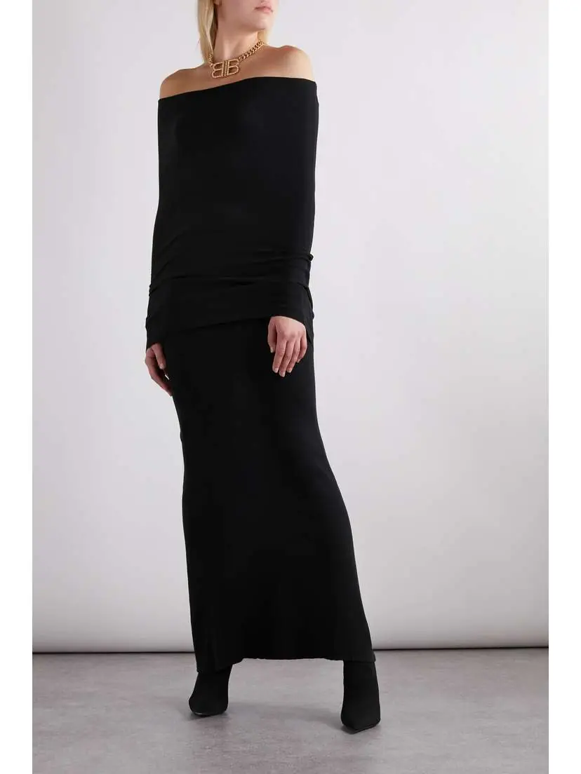 Balenciaga Off-the-shoulder Jersey Maxi Dress | Thumbnail 2 Balenciaga Off-the-shoulder Jersey Maxi Dress | Thumbnail 2