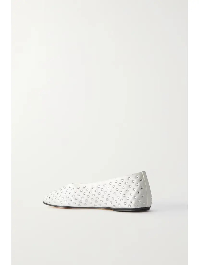Magda Butrym Crystal-embellished Satin Ballet Flats | Thumbnail 3