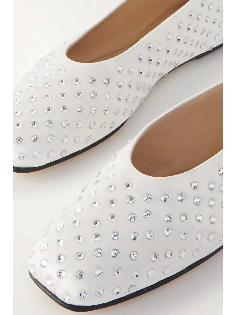 Magda Butrym Crystal-embellished Satin Ballet Flats | Thumbnail 4