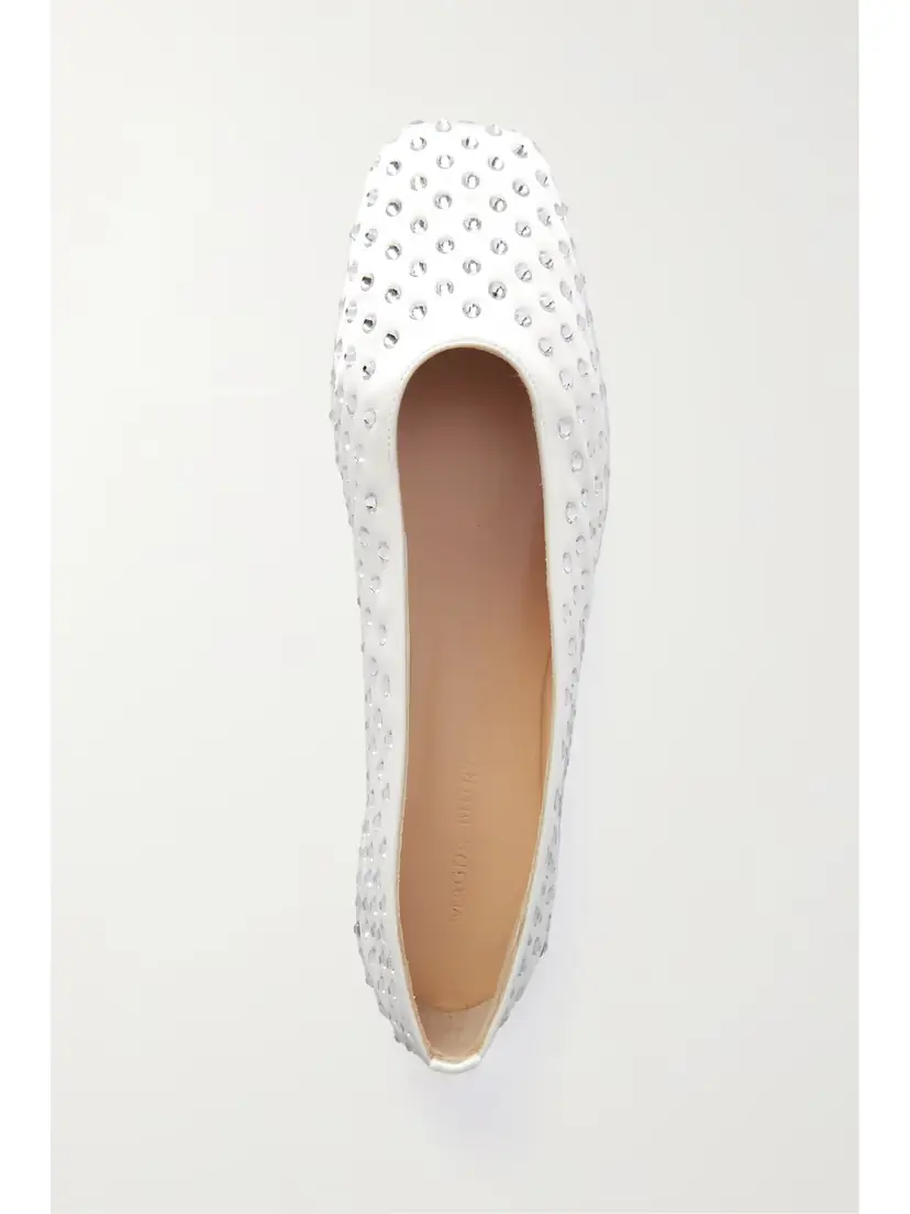Magda Butrym Crystal-embellished Satin Ballet Flats | Thumbnail 5