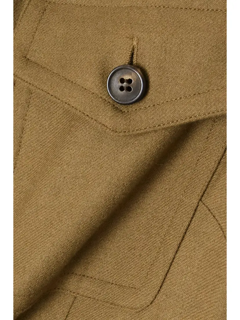 Dries Van Noten Belted Wool-blend Twill Midi Shirt Dress | Thumbnail 4